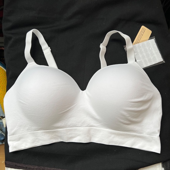 Truekind Bra Supportive Comfort Wireless Shaping White 2XL New w. Bra Extender - Picture 1 of 7